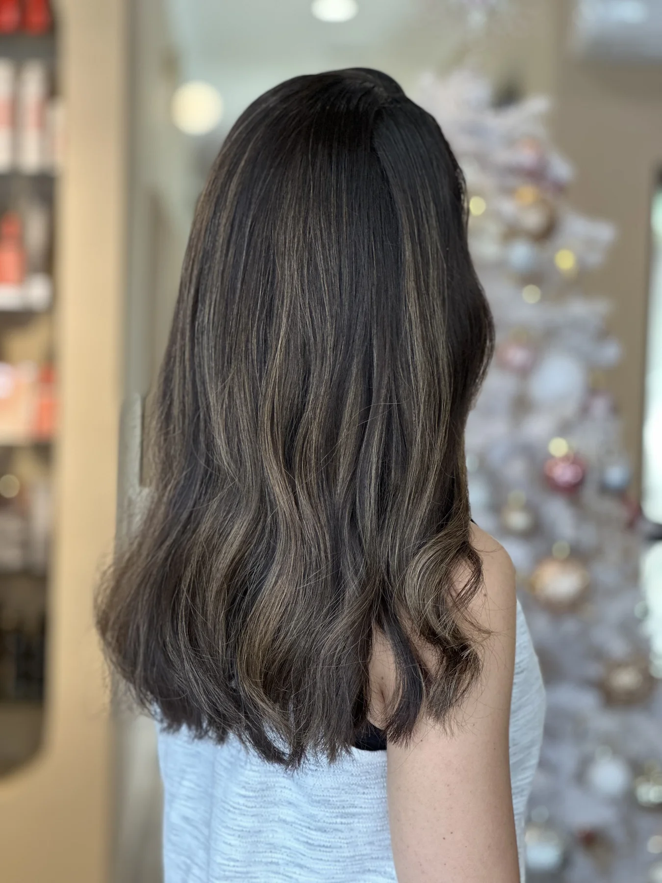 Glossy brunette hair colour at h.AIRLAB by George